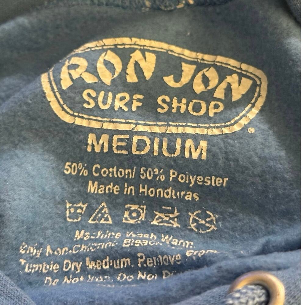 Ron Jon Surf Shop Ft. Myers Blue Pullover Hoodie Sweatshirt Size Medium - Picture 5 of 5